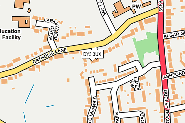 DY3 3UX map - OS OpenMap – Local (Ordnance Survey)