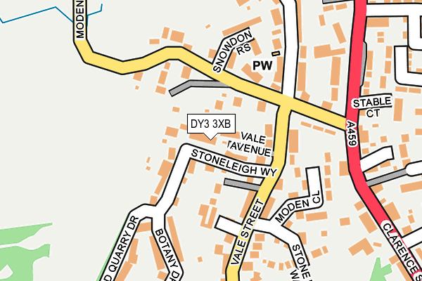 DY3 3XB map - OS OpenMap – Local (Ordnance Survey)