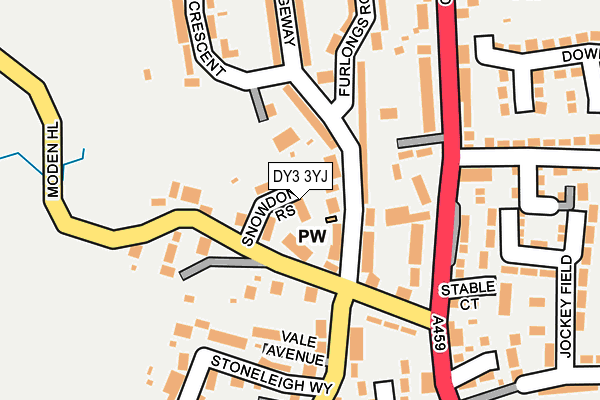 DY3 3YJ map - OS OpenMap – Local (Ordnance Survey)