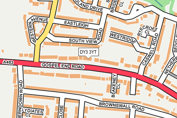DY3 3YT map - OS OpenMap – Local (Ordnance Survey)