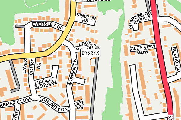 DY3 3YX map - OS OpenMap – Local (Ordnance Survey)