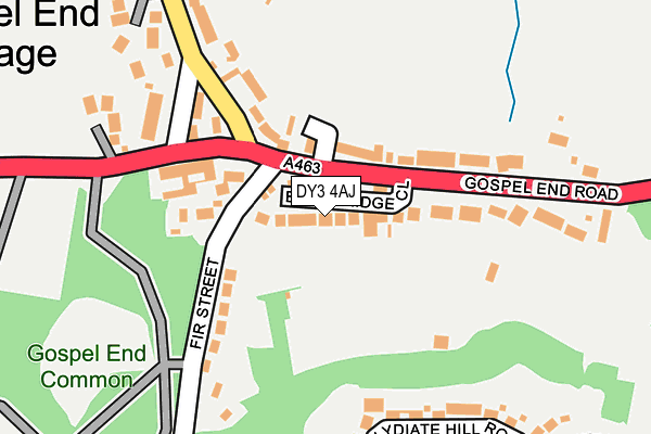 DY3 4AJ map - OS OpenMap – Local (Ordnance Survey)