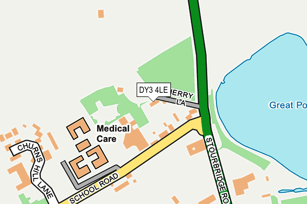 DY3 4LE map - OS OpenMap – Local (Ordnance Survey)