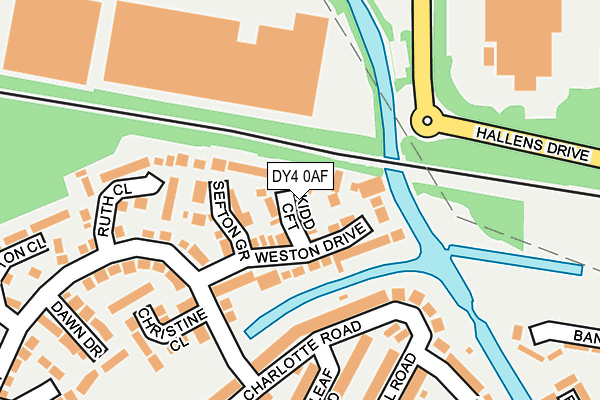 DY4 0AF map - OS OpenMap – Local (Ordnance Survey)