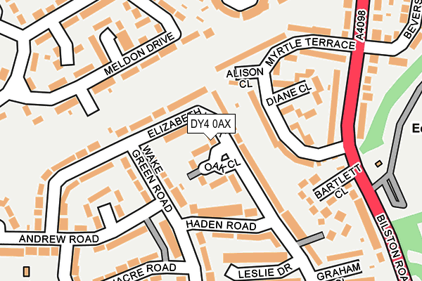 DY4 0AX map - OS OpenMap – Local (Ordnance Survey)