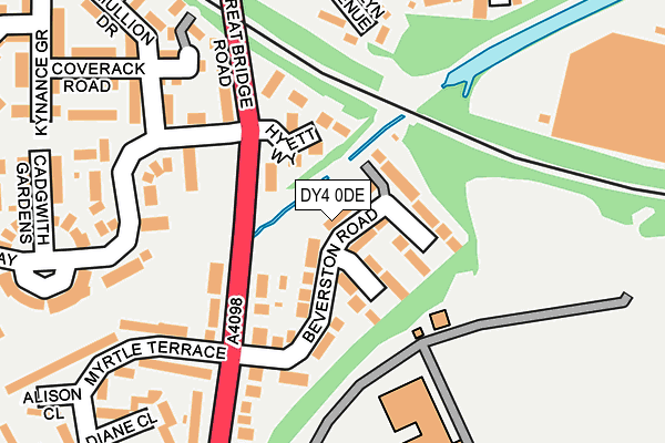 DY4 0DE map - OS OpenMap – Local (Ordnance Survey)