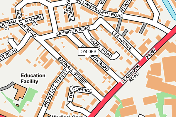 DY4 0ES map - OS OpenMap – Local (Ordnance Survey)