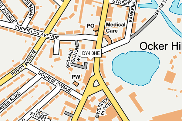 DY4 0HE map - OS OpenMap – Local (Ordnance Survey)