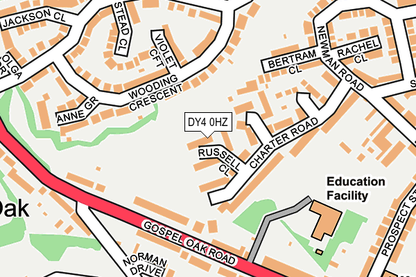 DY4 0HZ map - OS OpenMap – Local (Ordnance Survey)