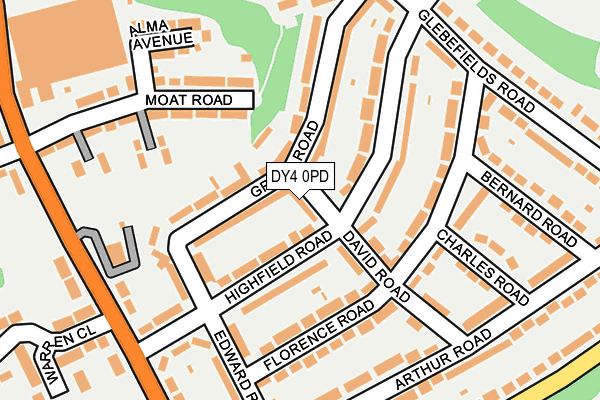 DY4 0PD map - OS OpenMap – Local (Ordnance Survey)