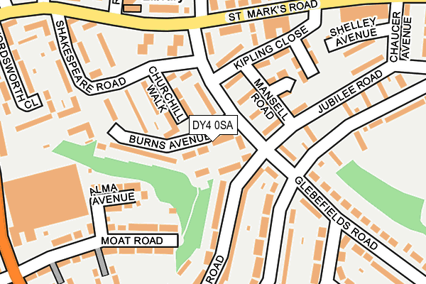 DY4 0SA map - OS OpenMap – Local (Ordnance Survey)