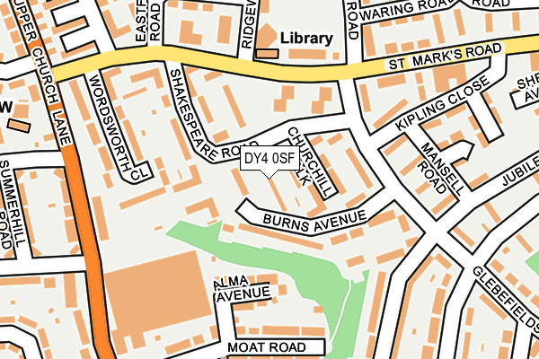 DY4 0SF map - OS OpenMap – Local (Ordnance Survey)