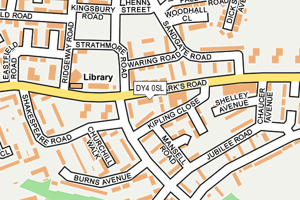 DY4 0SL map - OS OpenMap – Local (Ordnance Survey)