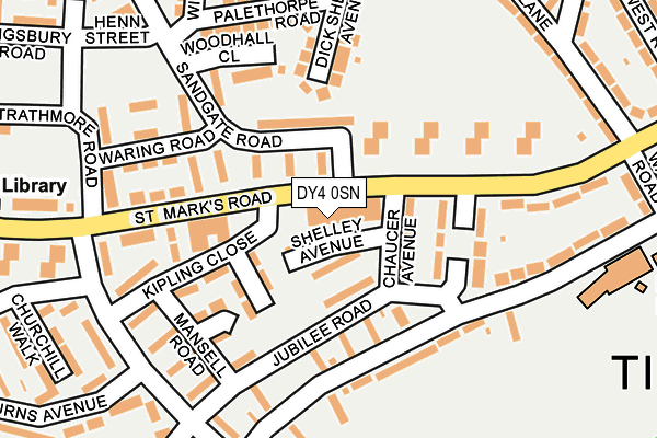 DY4 0SN map - OS OpenMap – Local (Ordnance Survey)