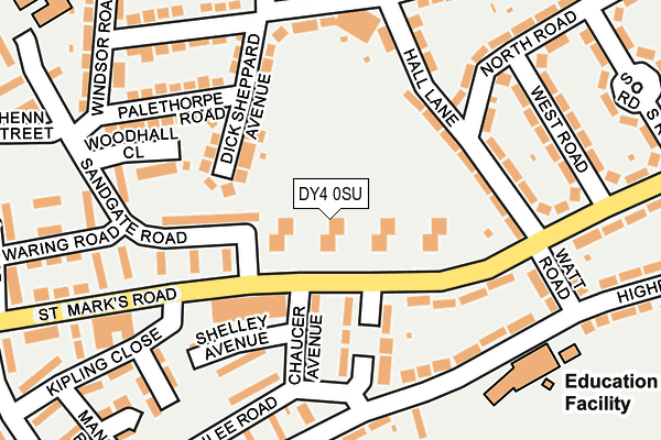 DY4 0SU map - OS OpenMap – Local (Ordnance Survey)