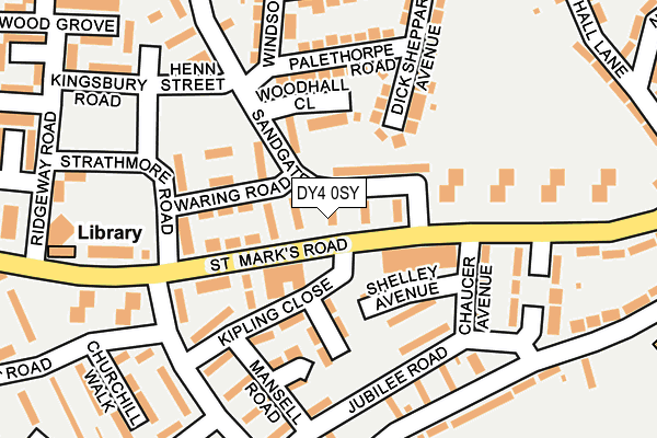 DY4 0SY map - OS OpenMap – Local (Ordnance Survey)