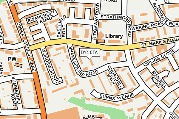 DY4 0TA map - OS OpenMap – Local (Ordnance Survey)