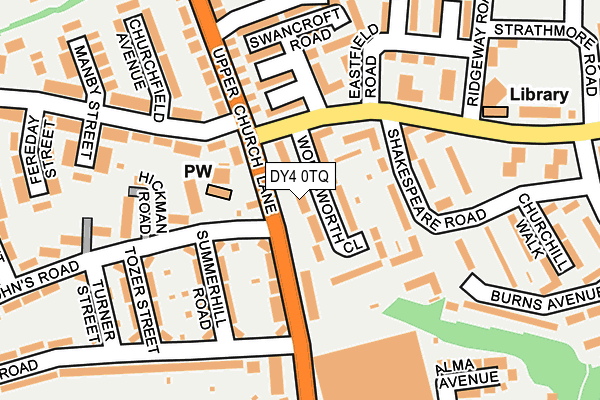 DY4 0TQ map - OS OpenMap – Local (Ordnance Survey)