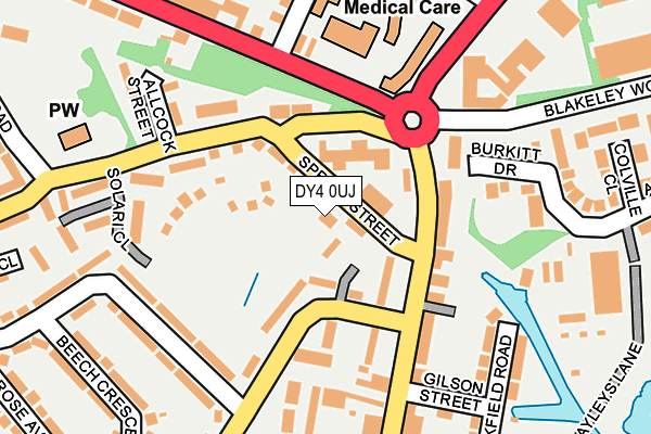 DY4 0UJ map - OS OpenMap – Local (Ordnance Survey)