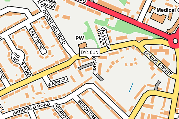DY4 0UN map - OS OpenMap – Local (Ordnance Survey)
