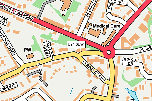 DY4 0UW map - OS OpenMap – Local (Ordnance Survey)