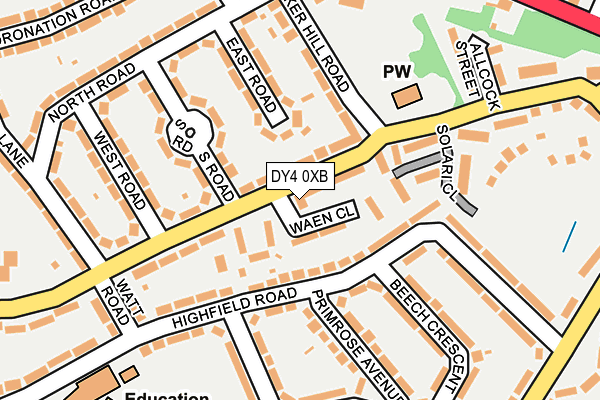 DY4 0XB map - OS OpenMap – Local (Ordnance Survey)