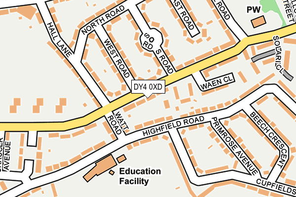 DY4 0XD map - OS OpenMap – Local (Ordnance Survey)