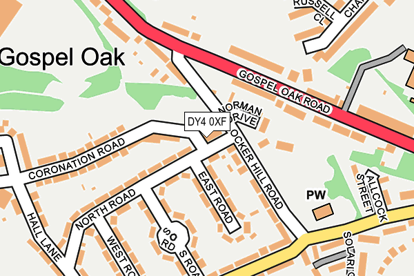 DY4 0XF map - OS OpenMap – Local (Ordnance Survey)