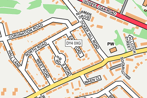 DY4 0XG map - OS OpenMap – Local (Ordnance Survey)