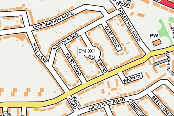 DY4 0XH map - OS OpenMap – Local (Ordnance Survey)