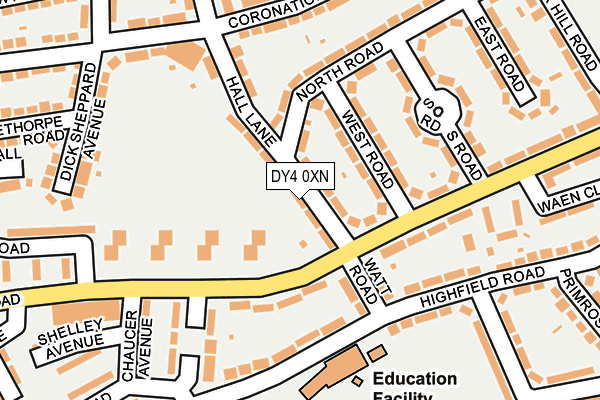 DY4 0XN map - OS OpenMap – Local (Ordnance Survey)