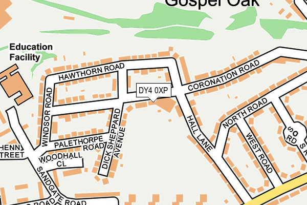 DY4 0XP map - OS OpenMap – Local (Ordnance Survey)