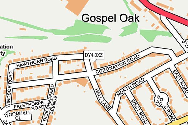 DY4 0XZ map - OS OpenMap – Local (Ordnance Survey)