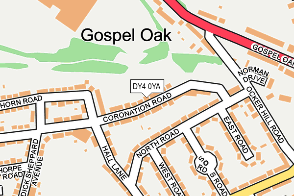 DY4 0YA map - OS OpenMap – Local (Ordnance Survey)