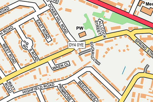 DY4 0YE map - OS OpenMap – Local (Ordnance Survey)