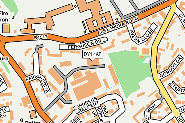 DY4 4AF map - OS OpenMap – Local (Ordnance Survey)