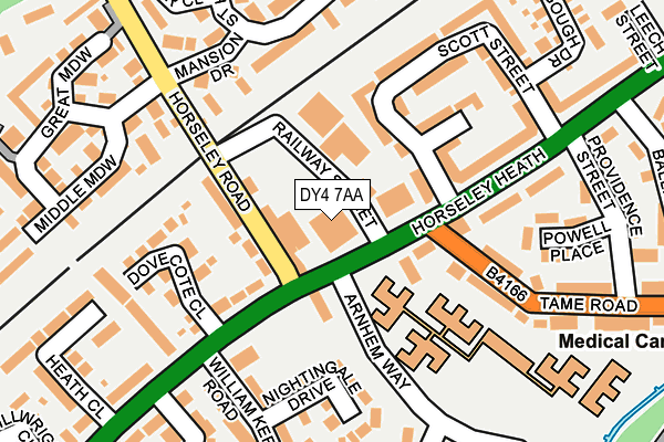 DY4 7AA map - OS OpenMap – Local (Ordnance Survey)