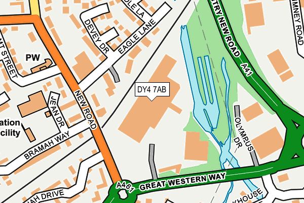 DY4 7AB map - OS OpenMap – Local (Ordnance Survey)