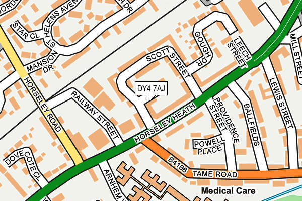 DY4 7AJ map - OS OpenMap – Local (Ordnance Survey)
