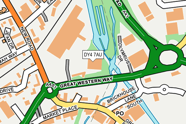 DY4 7AU map - OS OpenMap – Local (Ordnance Survey)