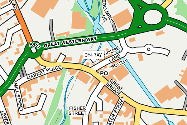 DY4 7AY map - OS OpenMap – Local (Ordnance Survey)