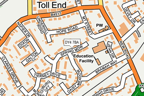 DY4 7BA map - OS OpenMap – Local (Ordnance Survey)