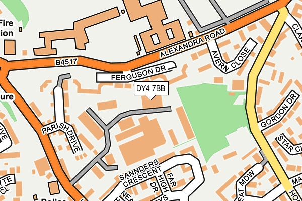 DY4 7BB map - OS OpenMap – Local (Ordnance Survey)