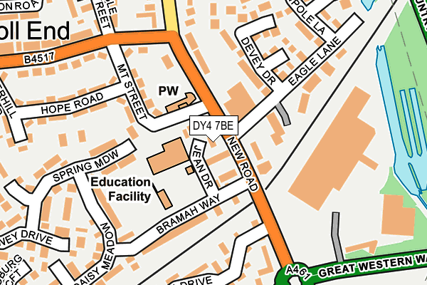 DY4 7BE map - OS OpenMap – Local (Ordnance Survey)