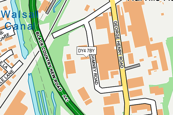 DY4 7BY map - OS OpenMap – Local (Ordnance Survey)