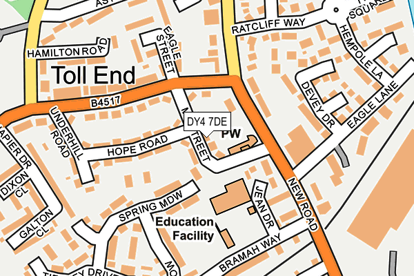 DY4 7DE map - OS OpenMap – Local (Ordnance Survey)