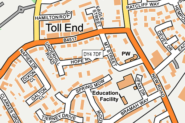 DY4 7DF map - OS OpenMap – Local (Ordnance Survey)