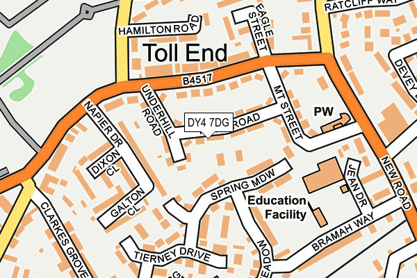 DY4 7DG map - OS OpenMap – Local (Ordnance Survey)