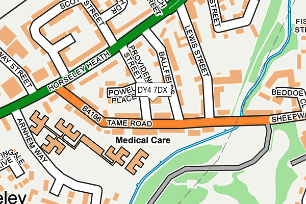 DY4 7DX map - OS OpenMap – Local (Ordnance Survey)