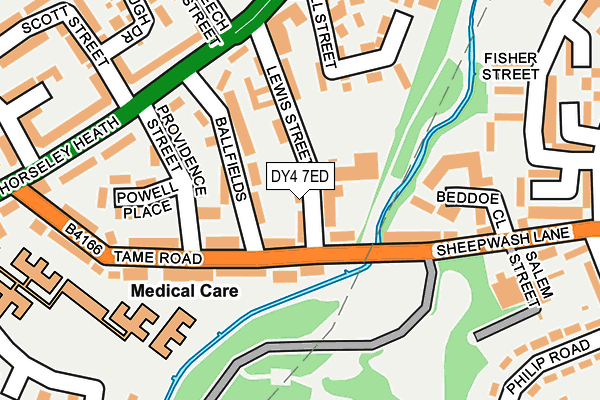 DY4 7ED map - OS OpenMap – Local (Ordnance Survey)